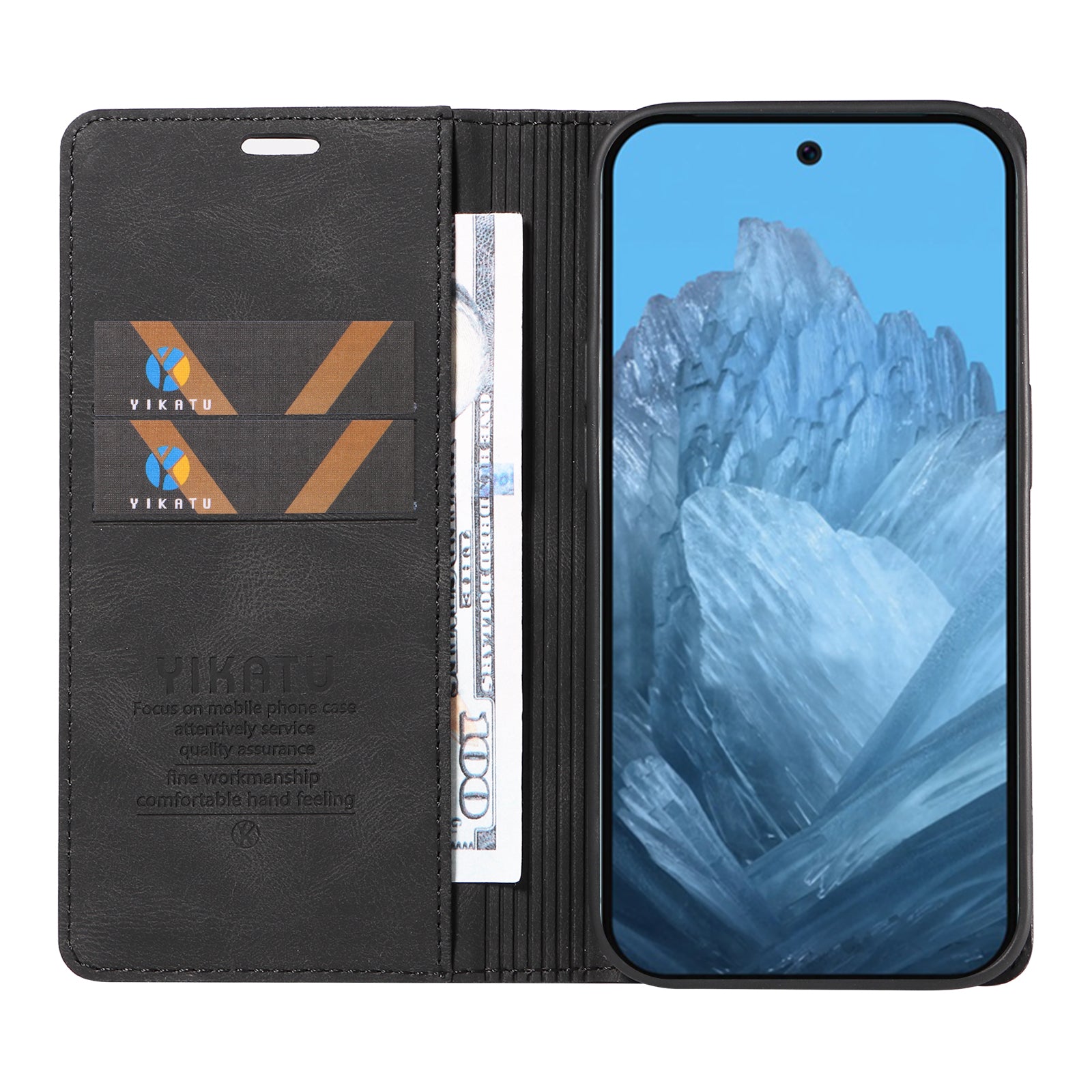 YIKATU YK-005 For Google Pixel 9 Case Leather Skin Touch Feeling Phone Cover YIKATU YK-005 For Google Pixel 9 Case Leather Skin Touch Feeling Phone Cover